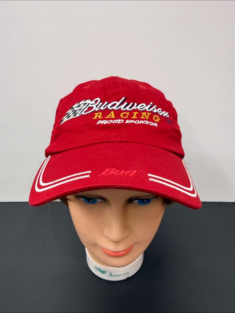 Budweiser Red Racing Cap with Embroidered Logos